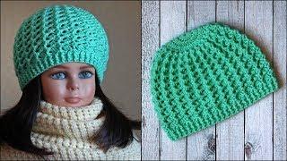 Шапка крючком | Шапка крючком рельефным узором
