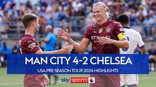 Haaland hits hat-trick as City beat Chelsea! | Man City 4-2 Chelsea | Pre Season Highlights