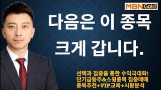 [수익극대화 포트전략 이창원] 다음은 이종목을 반드시 보셔야  합니다.