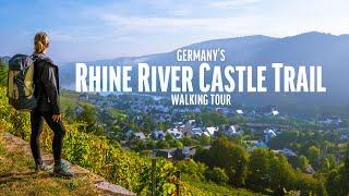 4K Rhine River Castle Trail Hike in Germany | Calm Forest & Nature Trek With Relaxing Music