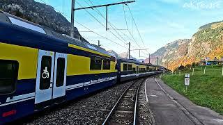 Autumn Special Cab Ride Grindelwald to Interlaken Switzerland | Train Driver view | 4k 60p HDR