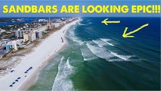 Best Looking Sandbars I've Seen Here in Years!!! Surfing Fort Walton Beach Okaloosa Island Destin.