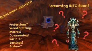 WoW Classic Fresh 2024 - Channel Q&A + Wand Guide