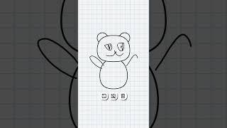 cutie bear with a heart #transition #style #tiktokcompilation #viralvideo #tiktok #art #drawing