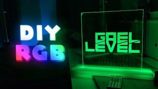 DIY Acrylic RGB Sign - Gaming Room LED Decoration Idea (Youtuber, Twitch Streamer)