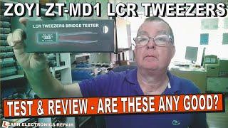 ZOYI ZT-MD1 LCR Bridge Tester Smart Tweezers Test And Review SMD Component Tester