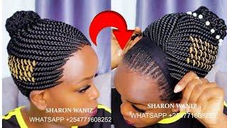 Transform Your Look with This Stunning Side Zigzag  Braided Updo Wig for  Women |Ft Sharonwanizwigs