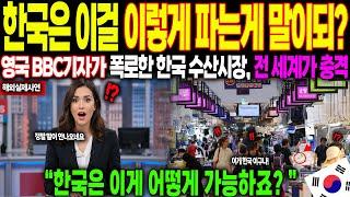 [해외감동사연] “한국은 수산시상에서 이걸 쌓아 놓고 판다고?” 길바닥에 산더미처럼 쌓인 모습을 본 영국 BBC기자의 폭로, 전세계가 충격