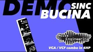 Sinc Bucina demo: VCA/VCF combo with resonant filter in 4HP