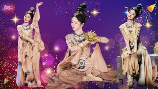 这造型绝了！谭松韵春晚舞台美若天仙，被评最美敦煌飞天！