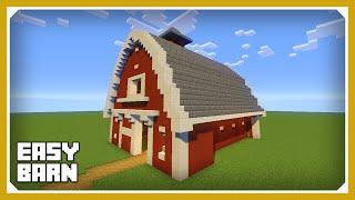 Minecraft: How To Build A Barn House Tutorial (Easy Survival Minecraft House)