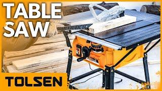 TOLSEN Table Saw for Jobsite Multifunctional Saw with Stand