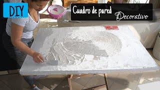  Diy cuadro  grande con textura o relieve  Te muestro paso a paso como hice este cuadro  XL