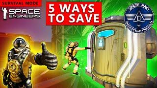 How to Save Your Character - Respawn / Survival Kit / Cryopod - Space Engineers - Captain Collins