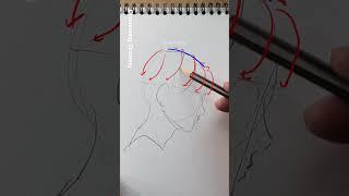 How to draw hair (side profile)