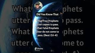 Did You Know That  The Difference Between a True and False Prophet Is ...