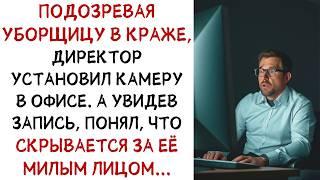 Подозревая уборщицу в краже, директор установил камеру в офисе. Увидев запись, он.. ИСТОРИИ ИЗ ЖИЗНИ