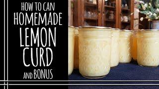 Canning Lemon Curd 