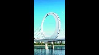 Ring-shaped asymmetrical cable-stayed bridge opened to traffic in Shaanxi, China