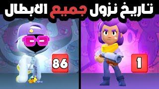 تاريخ نزول الابطال | من اول الئ اخر بطل نزل | Brawl stars