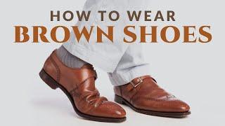 How to Wear Brown Shoes | Men's Leather Dress Shoes Oxford Derby