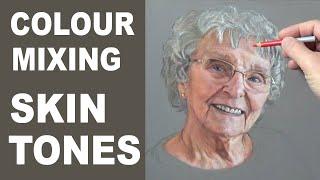 Pastel Portrait Tutorial ~ How to achieve skin tones. Pastel Portrait of Auntie Jean... part 1.