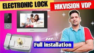 How to install Electronic Rim Lock with Hikvision VDP | Full installation