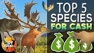 TOP 5 SPECIES to HUNT for CASH in Call of the Wild 2023!!!