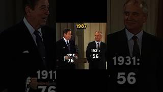Ronald Reagan and Mikhail Gorbachev  #leaders #politicians #sadedit #shorts