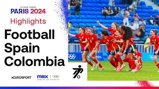 Spain 2-2 Colombia (4-2 on pens) Women's Quarter-Final Football Highlights | #Paris2024