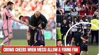 Humble Messi allow a young pitch invader to take a selfie In the middle Of the Game