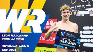  Leon Marchand Smashes Ryan Lochte's Men's 200m Individual Medley World Record from 2012 