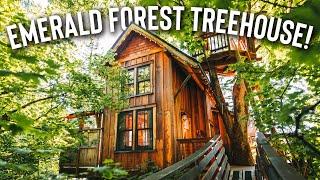 Tiny House w/ a ZIP-LINE! | Emerald Forest Treehouse Full Tour! WA