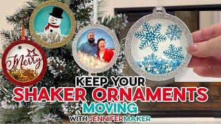 How To Make Easy Shaker Ornaments With Simple Supplies That Won't Stick!