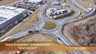 spatenstich zum umbau des kreisverkehrs unterweitersdorf