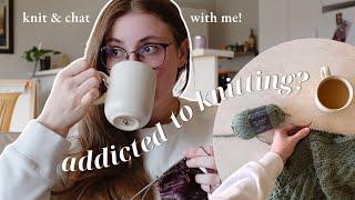 knitting as therapy, a new cast on, knitting friends + yarn haul ️ knit & chat