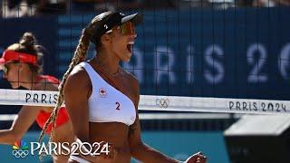 Canada outlasts Switzerland to reach women's beach volleyball final | Paris Olympics | NBC Sports