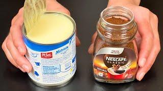 Whip up condensed milk with Nescafe! The most delicious dessert of this SUMMER!! In 5 minutes!