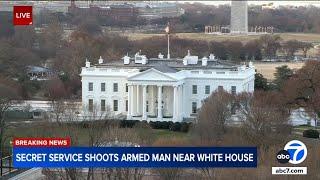 Secret Service shoots armed man near White House