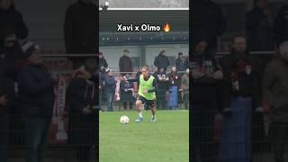 Xavi & Olmo Touch Challenge in Training 