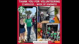 Thank you for Volunteering - Starbucks Week OF Kindness