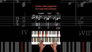 Warm D Major Chord Progression with a Backdoor + Sheet Music
