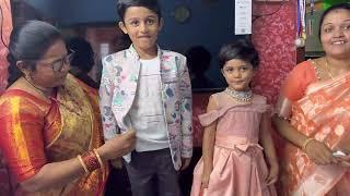 My Son Vijay 6th Birthday Vlog | Telugu Foodie Wife Eating Cool Chocolate Cake| Rose Saree