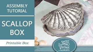 Scallop Box | Tutorial | Junk Journal Printables from Sweet Vintage Prints