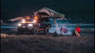 A PEACEFUL CAMP ALONE IN THE FOREST! SPAGHETTI WITH SAUCE, VEHICLE TENT, VIEW, MITSUBISHI L200