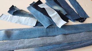 Don't throw away your old jeans. They can be used to make a chic basket for the house