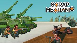 Отбиваем волны танков вопреки всему - Scrap Mechanic Война