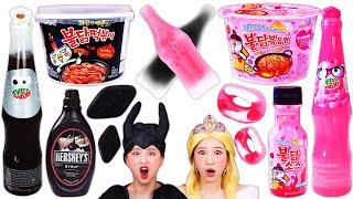 Black Food VS Pink Food Challenge 블랙 핑크 음식 챌린지 BONI 보니