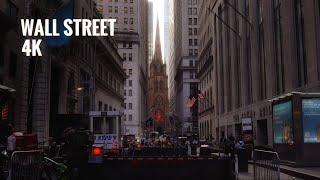 Relaxing Walk Around Wall Street (rush hour) - NEW YORK CITY | Financial District  4k - 2024