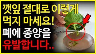 깻잎 절대로 이렇게 먹지마세요! 폐에 종양이 생기고 부작용을 일으킵니다. (깻잎과 같이 먹으면 안되는 음식과 깻잎의 효능, 보약보다 좋은 최고의 레시피)